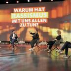 Sheila Mysorekar, Moderator Till Nassif, Roxanna Witt, Svenja Flaßpöhler und Aladin El-Mafaalani